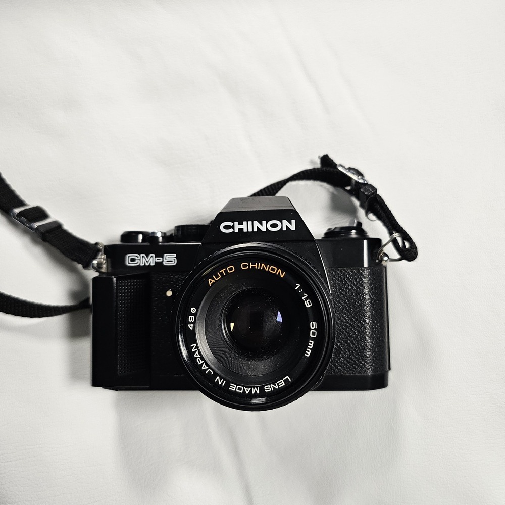 Chinon CM-5 35mm Film Camera + 50mm f/1.9 Lens Tested Meter Not Working